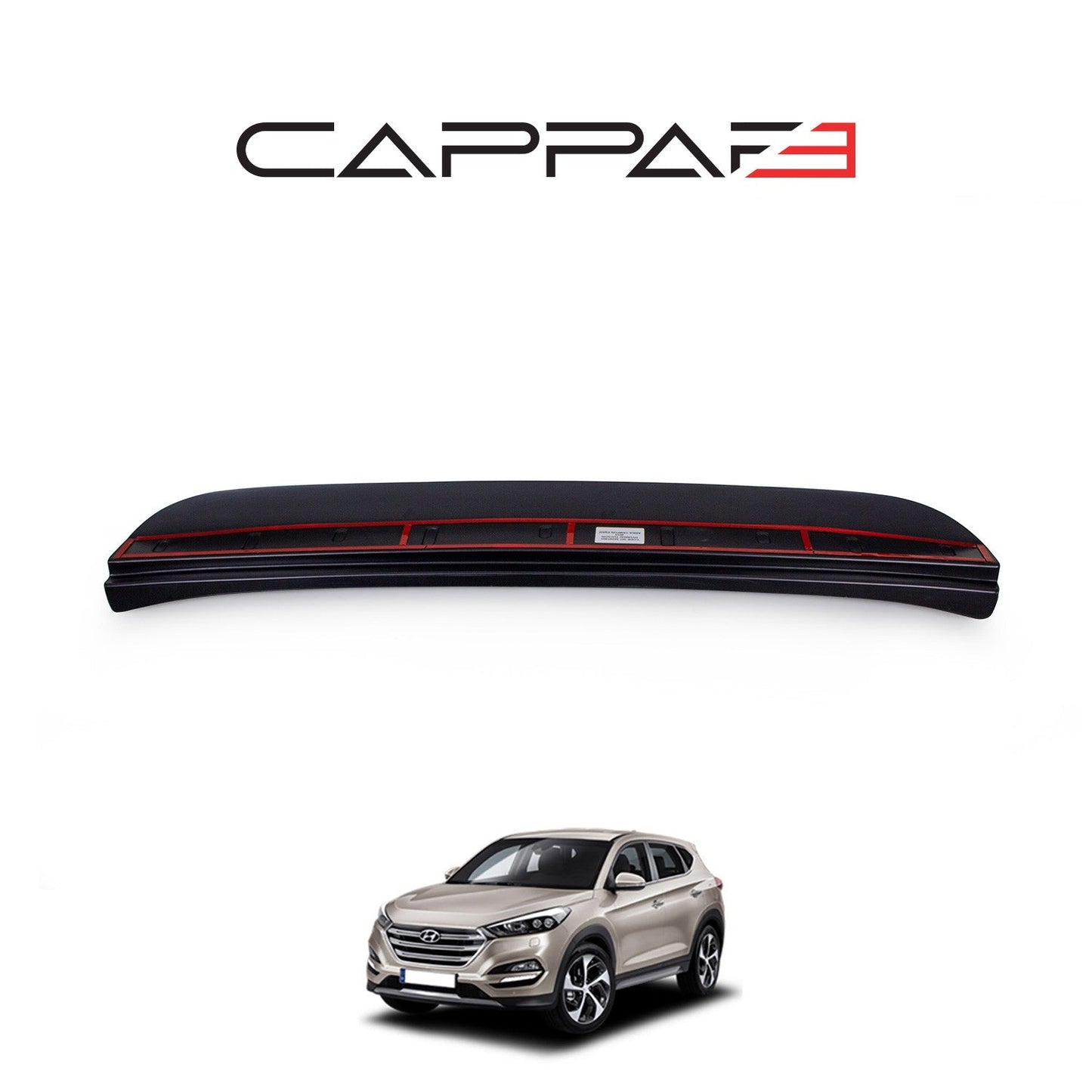 Hyundai Tucson 2016 - 2018 Rear Bumper Sill Protector Gloss