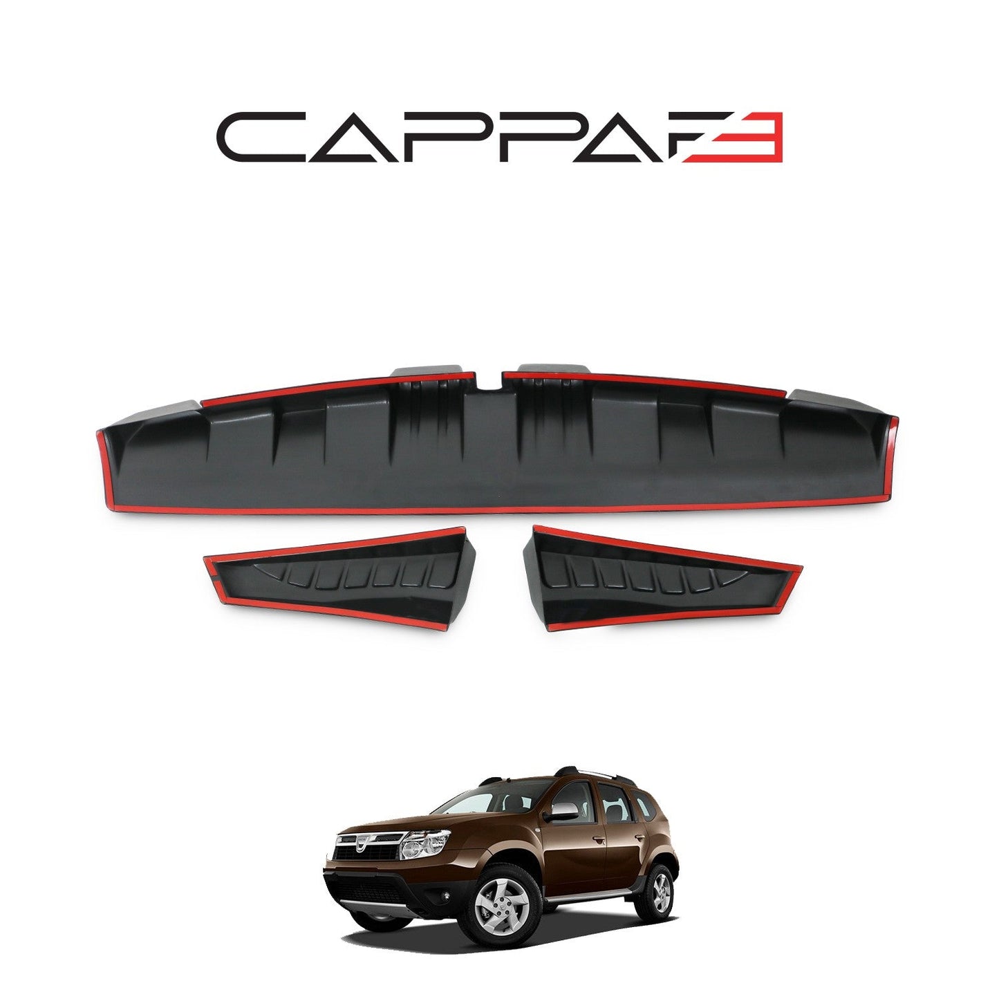 Dacia Duster 2010 - 2017 Rear Window Spoiler 3pcs