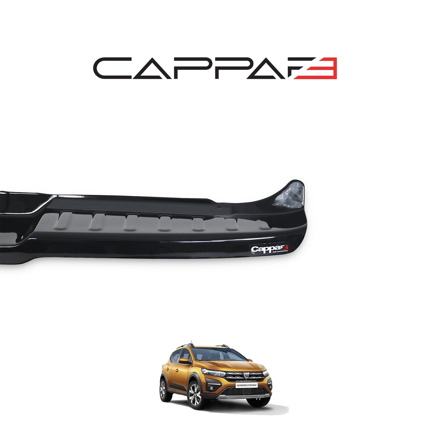 Dacia Sandero 2021 Onwards Rear Bumper Sill Protector Gloss
