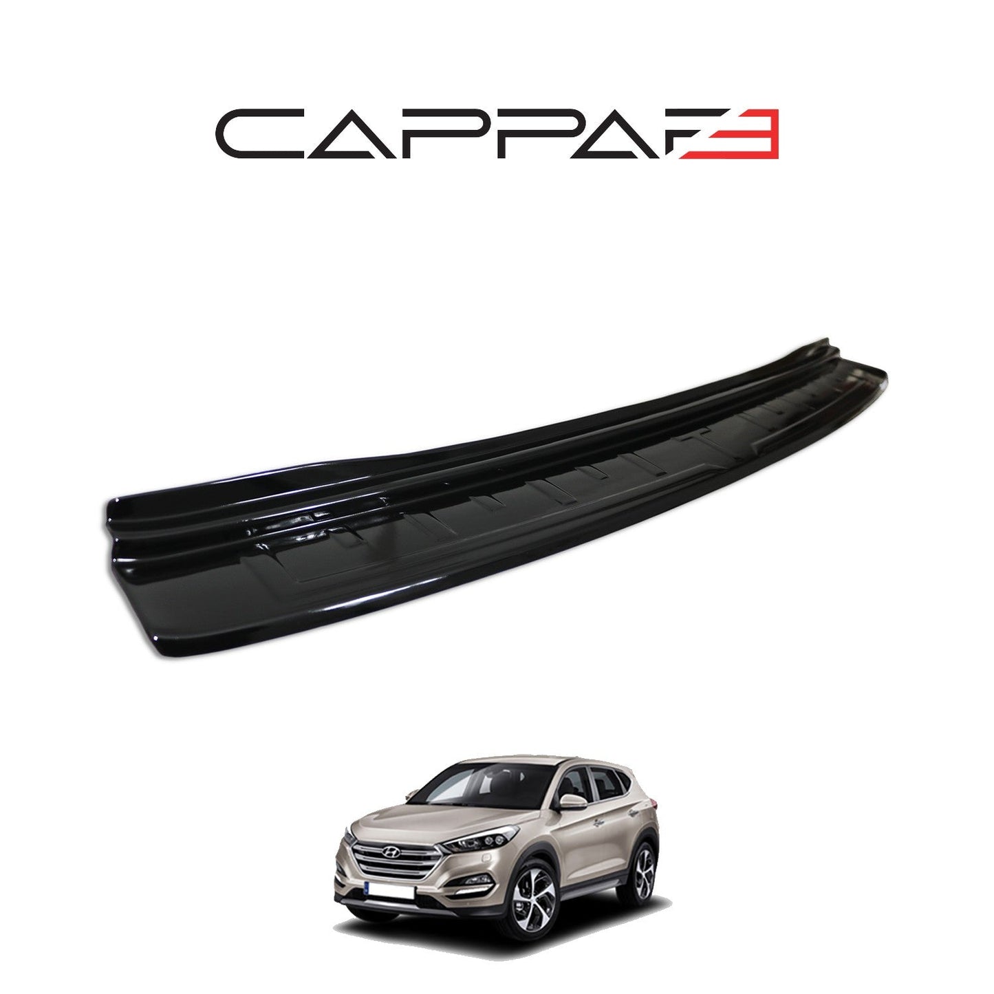 Hyundai Tucson 2018 - 2020 Rear Bumper Sill Protector Gloss