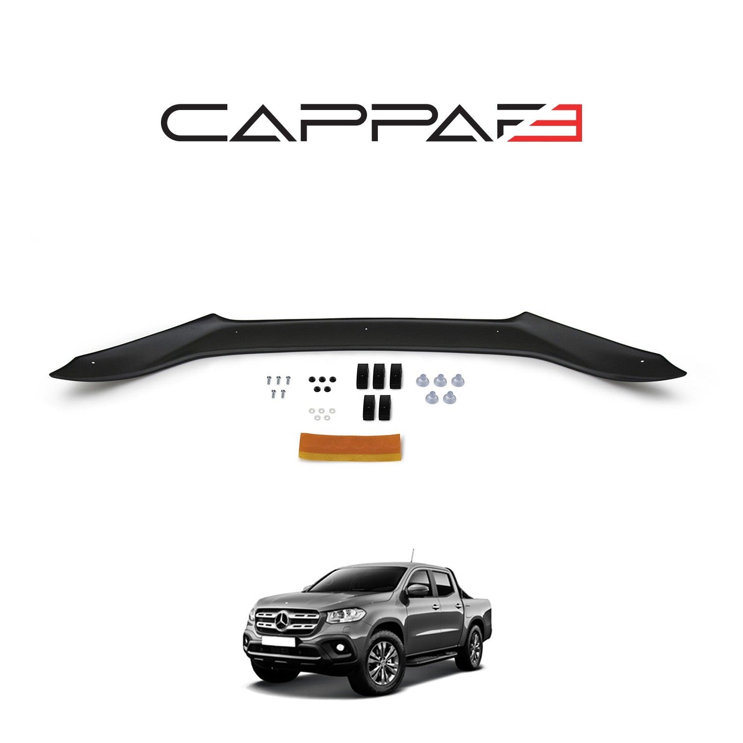 Mercedes X-Class 2017 Onwards Bonnet Deflector 4mm