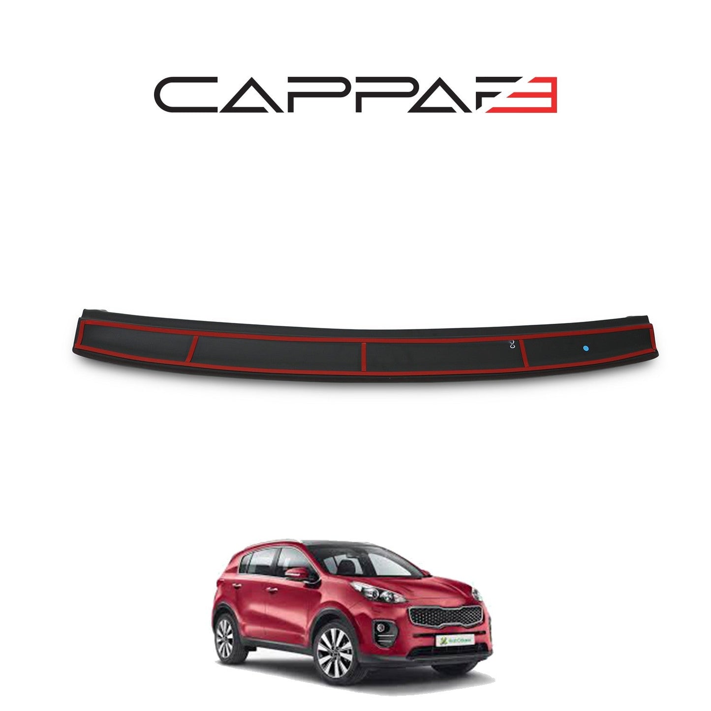 Kia Sportage 2019 - 2021 Rear Bumper Sill Protector Gloss