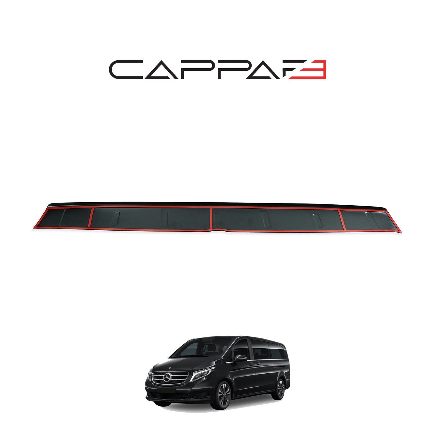 Mercedes V-Class 2019 Onwards Rear Bumper Sill Protector Gloss