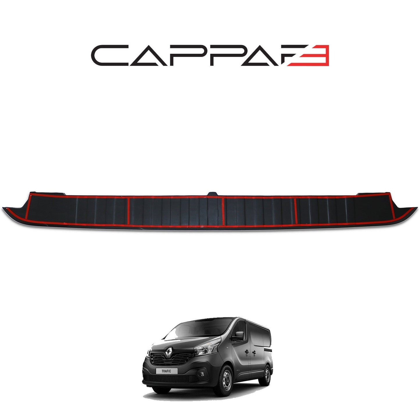 Renault Trafic 2014 - 2019 Rear Bumper Sill Protector Gloss