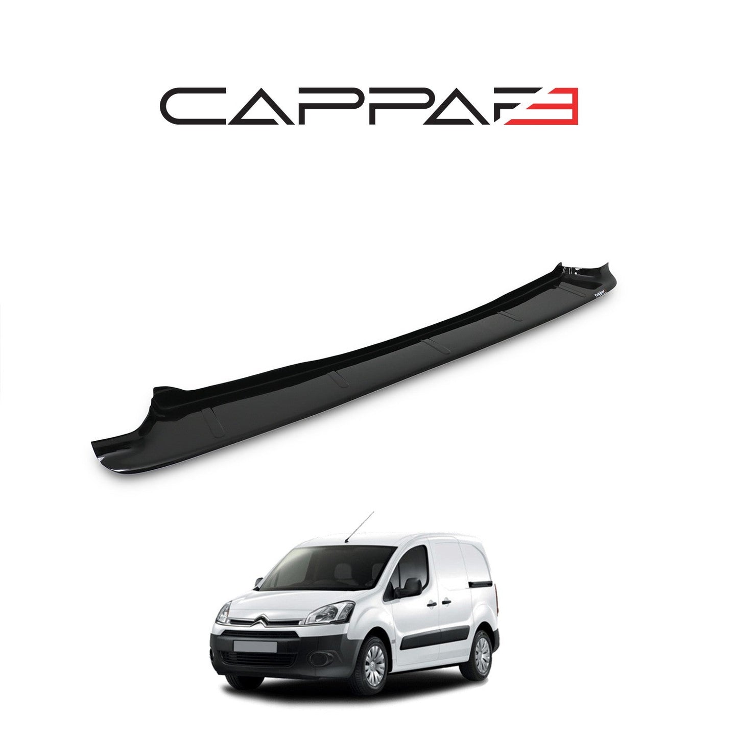 Citroen Berlingo 2009 - 2018 Rear Bumper Sill Protector Gloss
