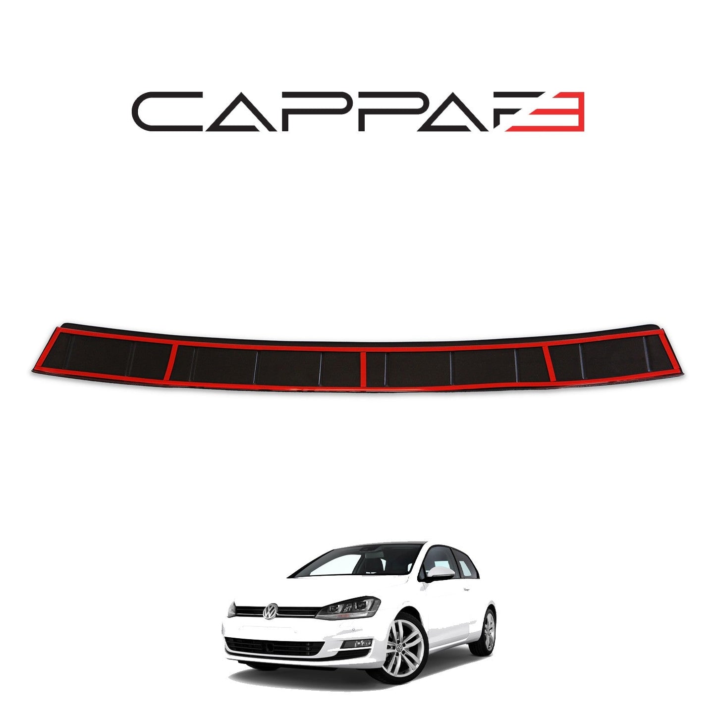 Volkswagen Golf 2013 - 2021 Rear Bumper Sill Protector Gloss