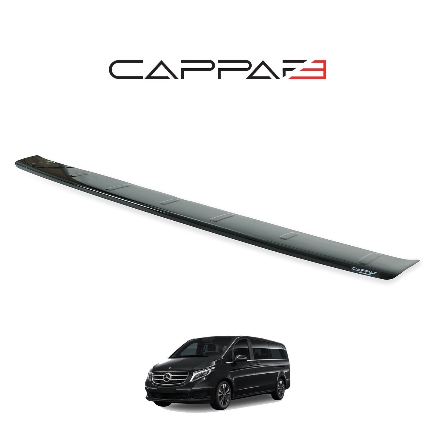 Mercedes V-Class 2019 Onwards Rear Bumper Sill Protector Gloss