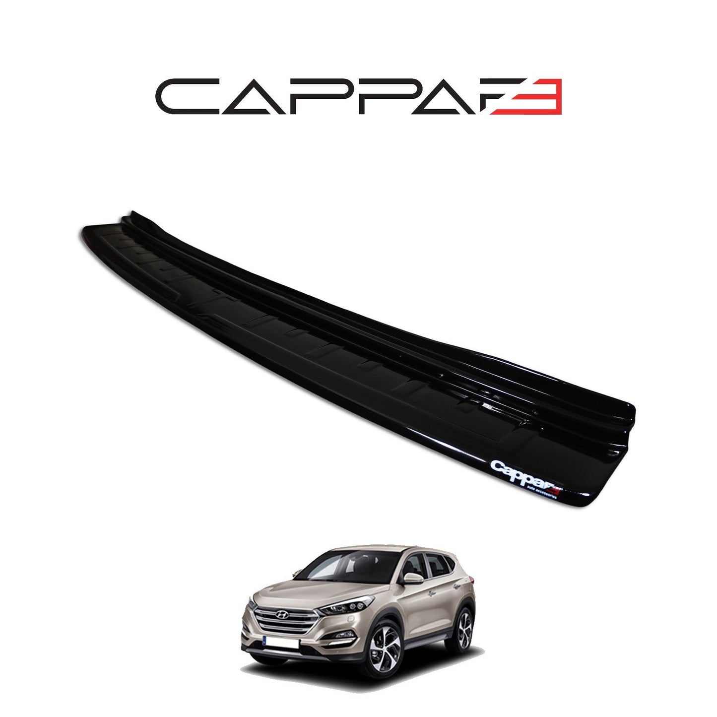 Hyundai Tucson 2018 - 2020 Rear Bumper Sill Protector Gloss