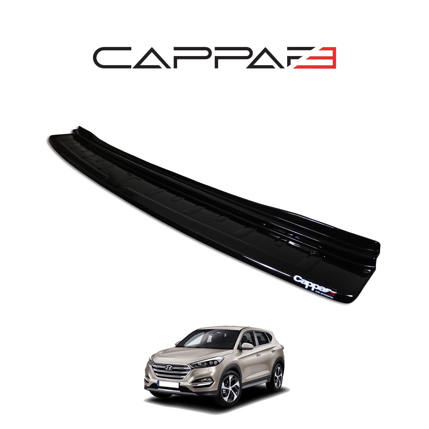Hyundai Tucson 2018 - 2020 Rear Bumper Sill Protector Gloss