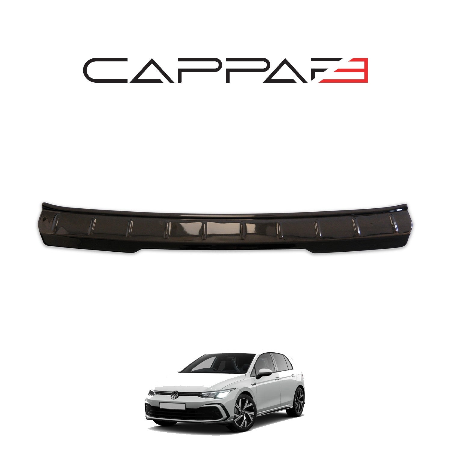Volkswagen Golf 2021 Onwards Rear Bumper Sill Protector Gloss