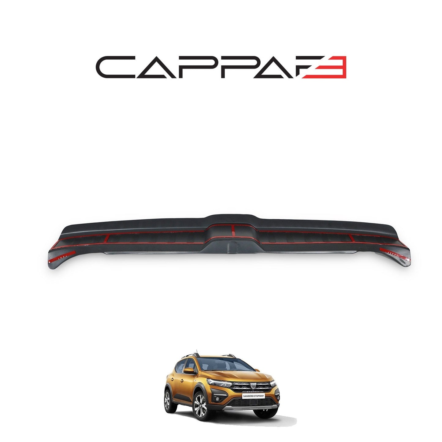 Dacia Sandero 2021 Onwards Rear Bumper Sill Protector Gloss