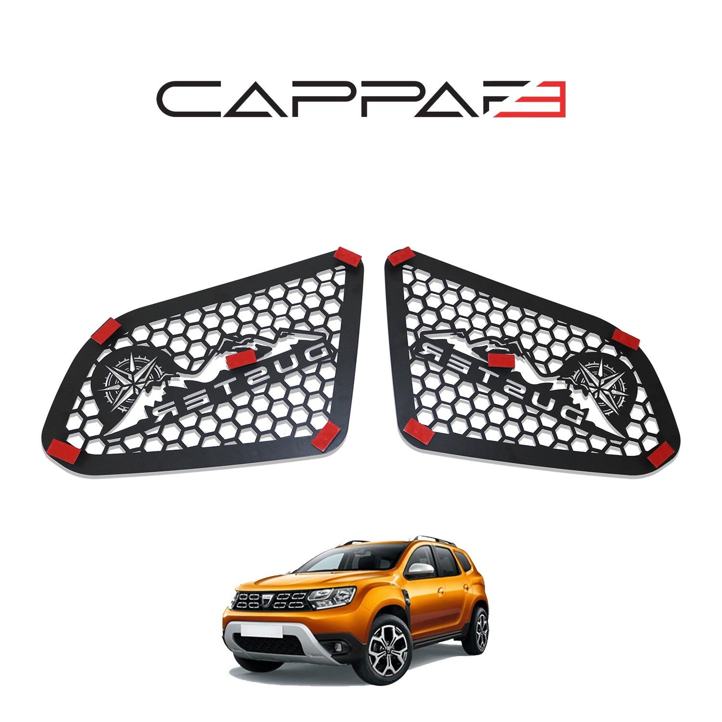 Dacia Duster 2018 - 2024 Metal Quarter Window 2pcs