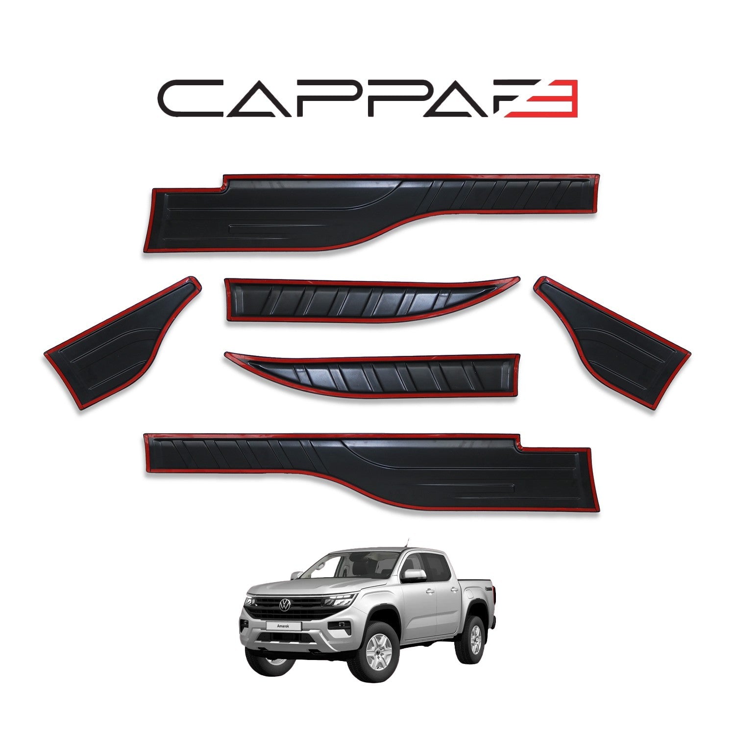 Volkswagen Amarok 2023 Onwards Rear Bumper Sill Protector 6pcs