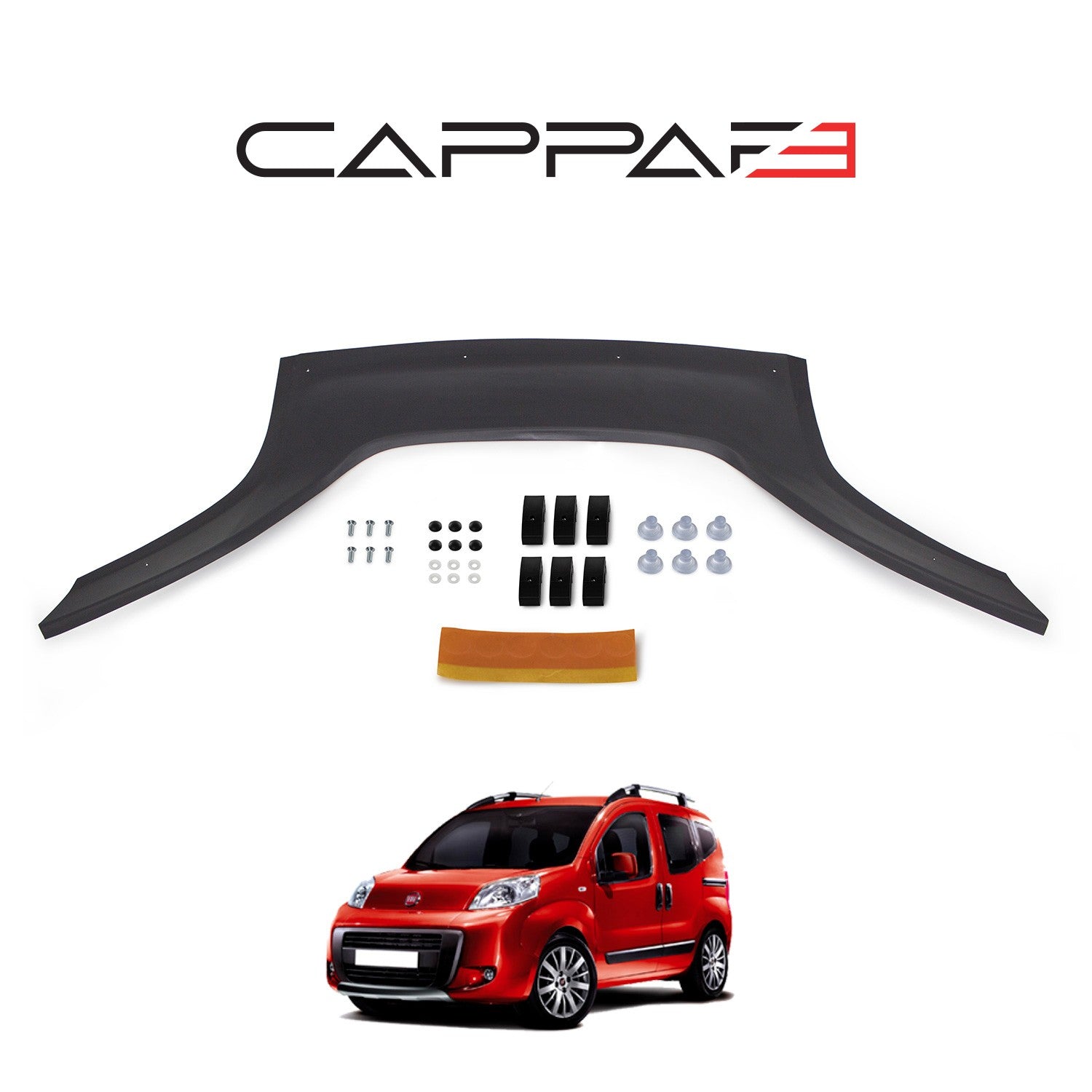 Fiat Fiorino 2007 Onwards Bonnet Deflector 3mm