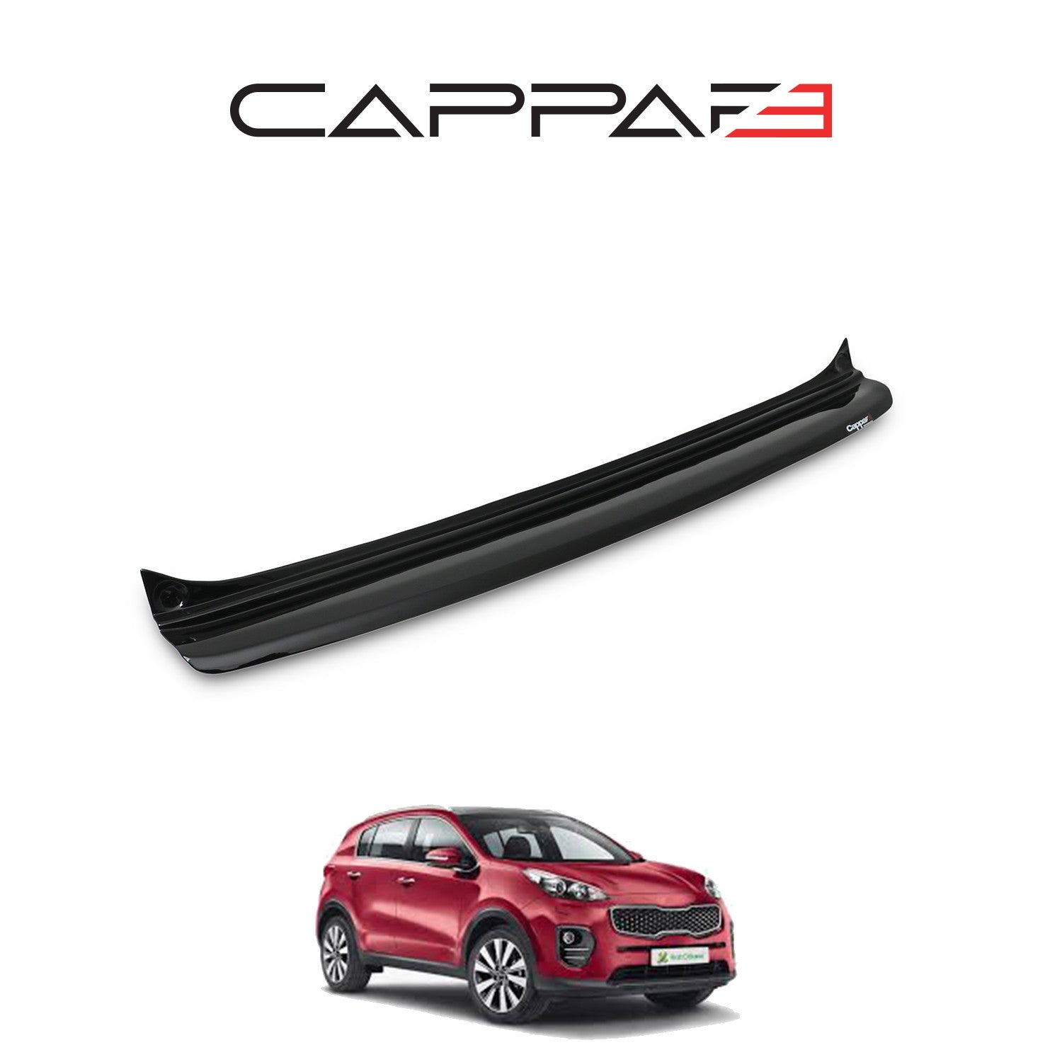 Kia Sportage 2019 - 2021 Rear Bumper Sill Protector Gloss