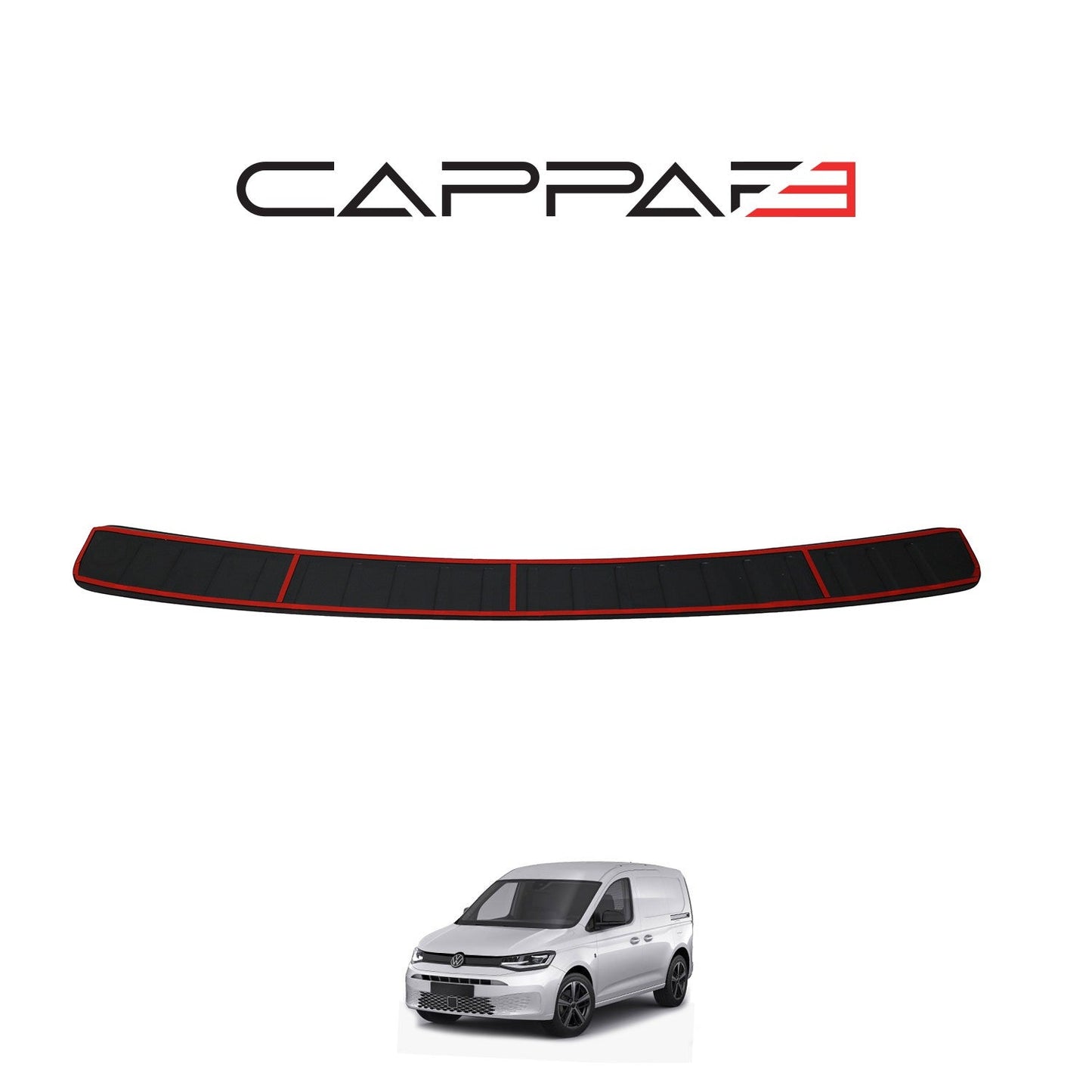 Volkswagen Caddy 2021 Onwards Rear Bumper Sill Protector Gloss