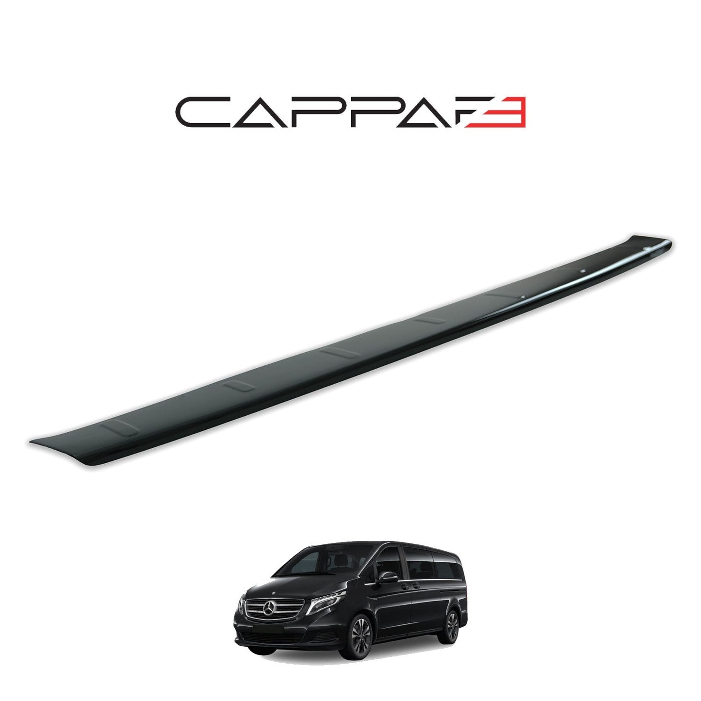 Mercedes V-Class 2019 Onwards Rear Bumper Sill Protector Gloss