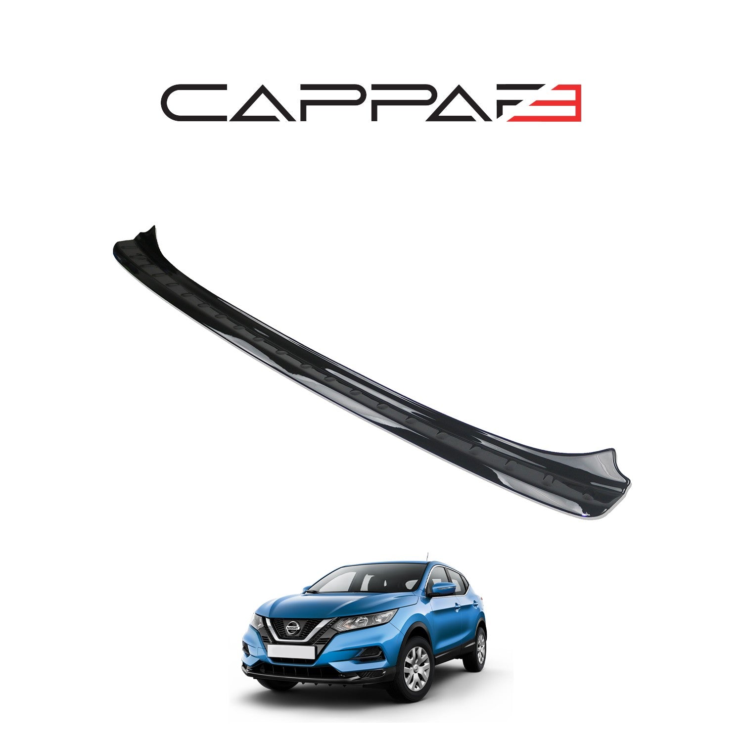 Nissan Qashqai 2021 Onwards Rear Bumper Sill Protector Gloss