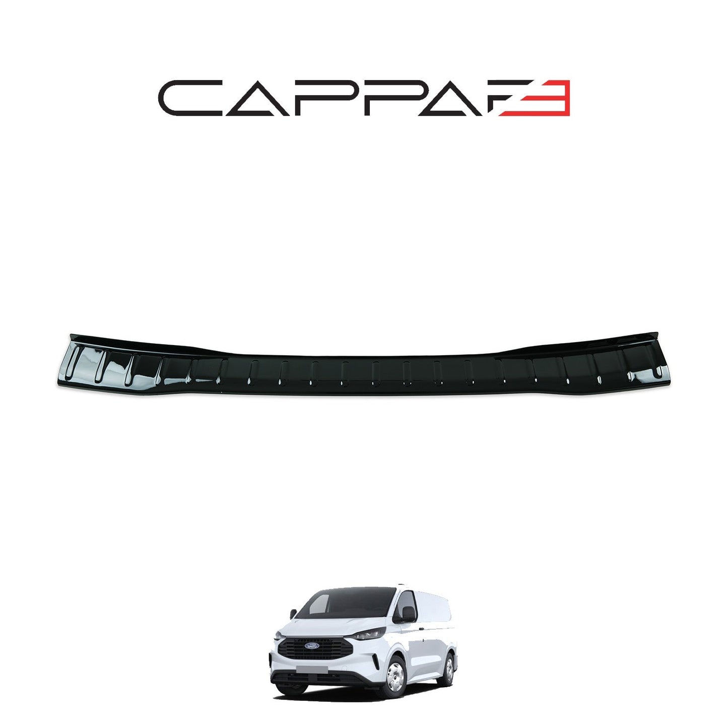 Ford Custom 2023 Onwards Rear Bumper Sill Protector Gloss