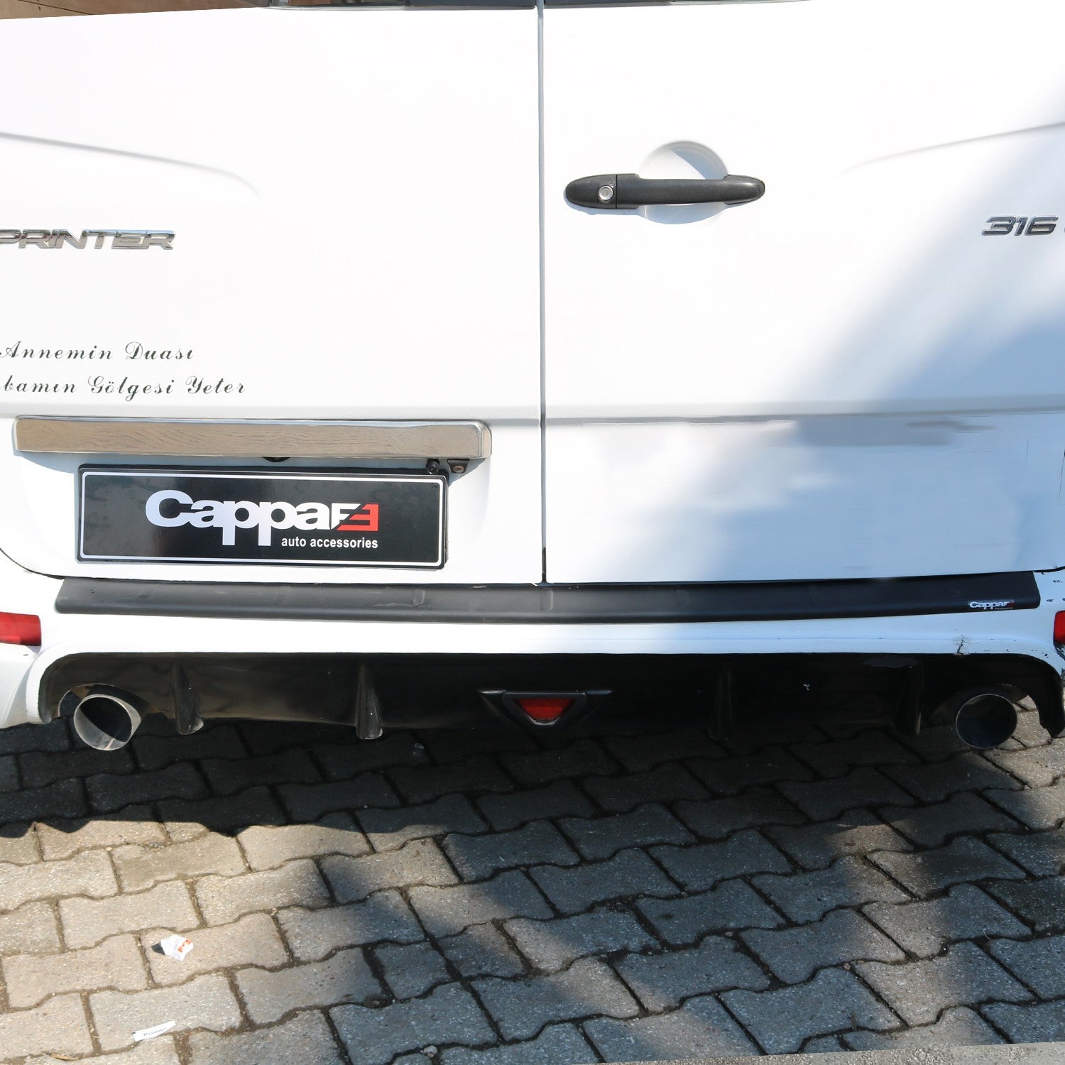 Mercedes Sprinter 2018 Onwards Rear Bumper Sill Protector Matt