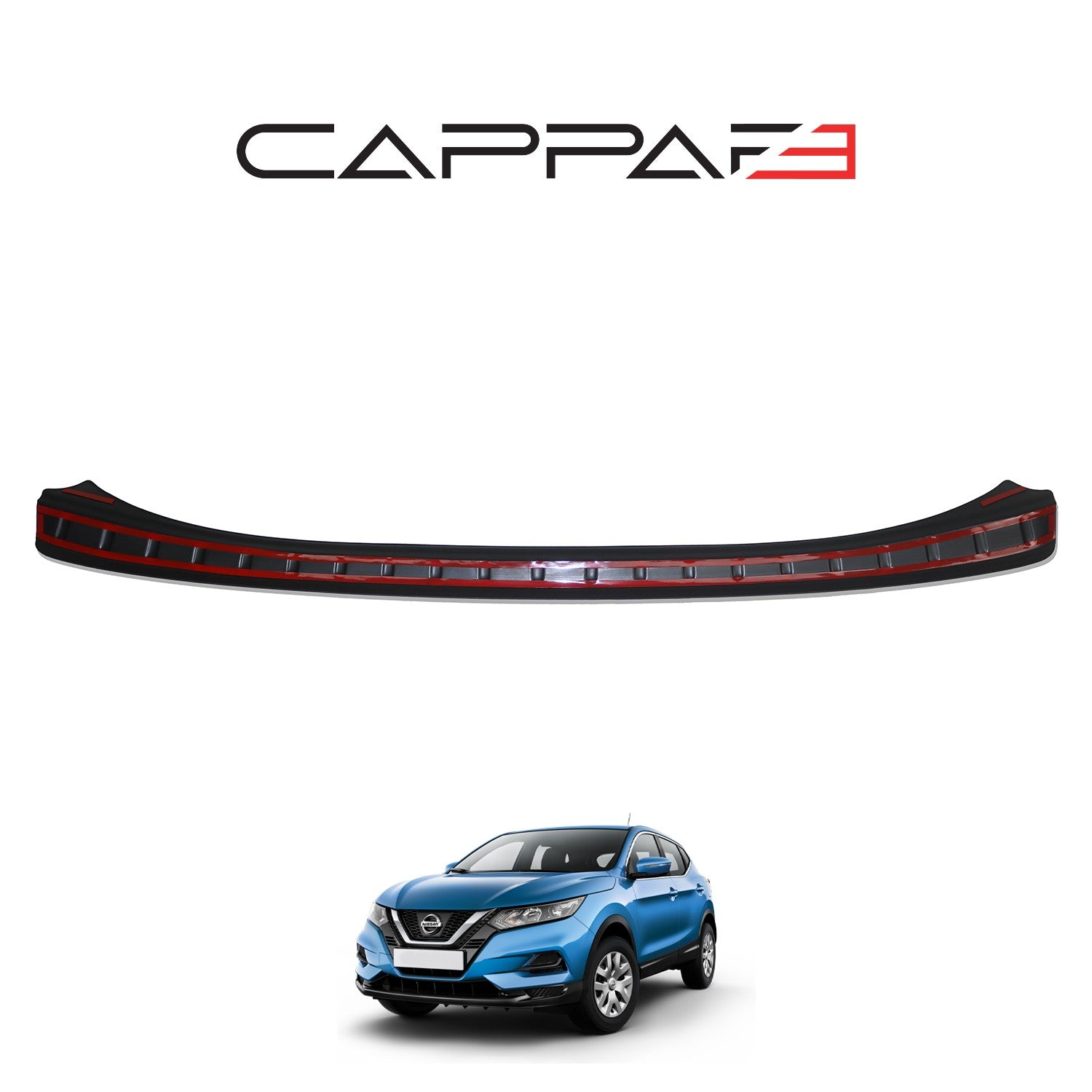 Nissan Qashqai 2021 Onwards Rear Bumper Sill Protector Gloss