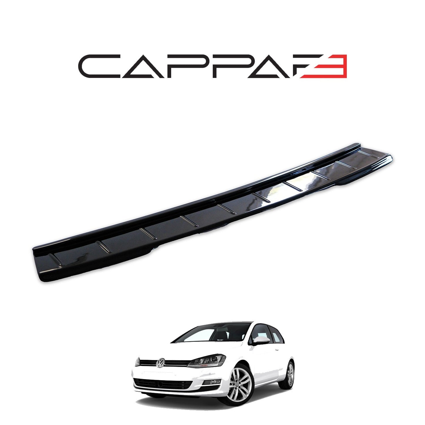 Volkswagen Golf 2013 - 2021 Rear Bumper Sill Protector Gloss