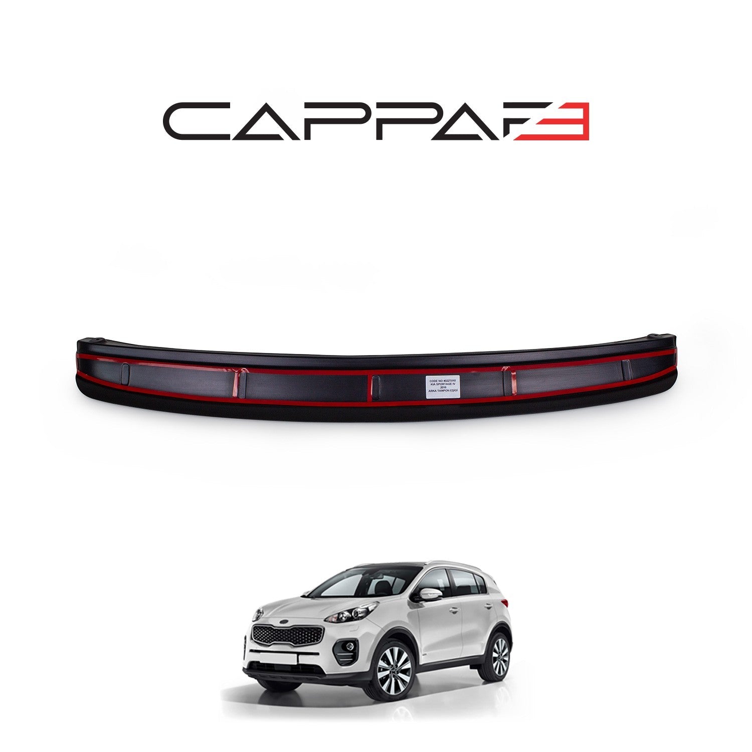 Kia Sportage 2016 - 2019 Rear Bumper Sill Protector Matt
