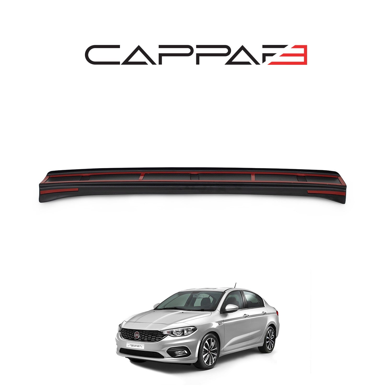 Fiat Egea 2015 Onwards Rear Bumper Sill Protector Gloss