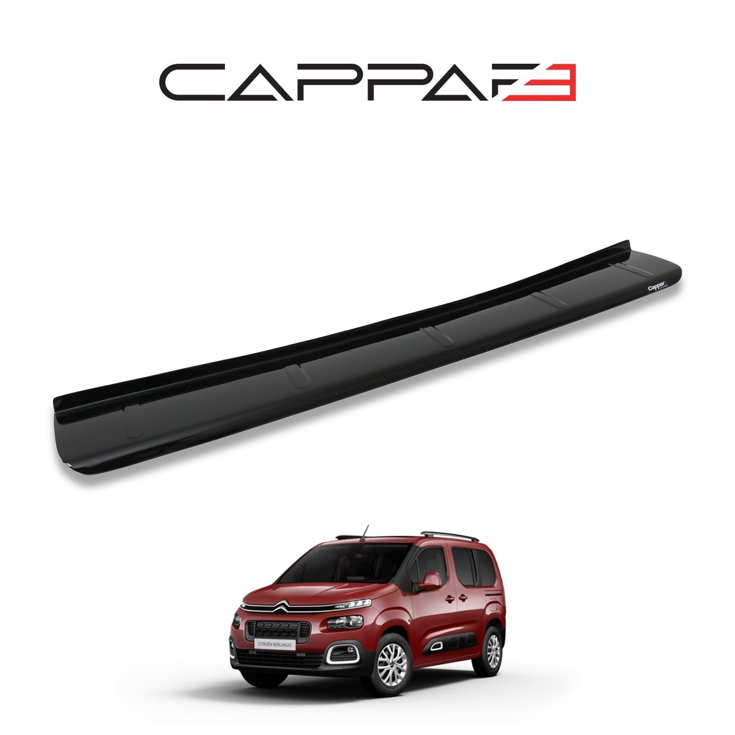 Citroen Berlingo 2019 Onwards Rear Bumper Sill Protector Gloss