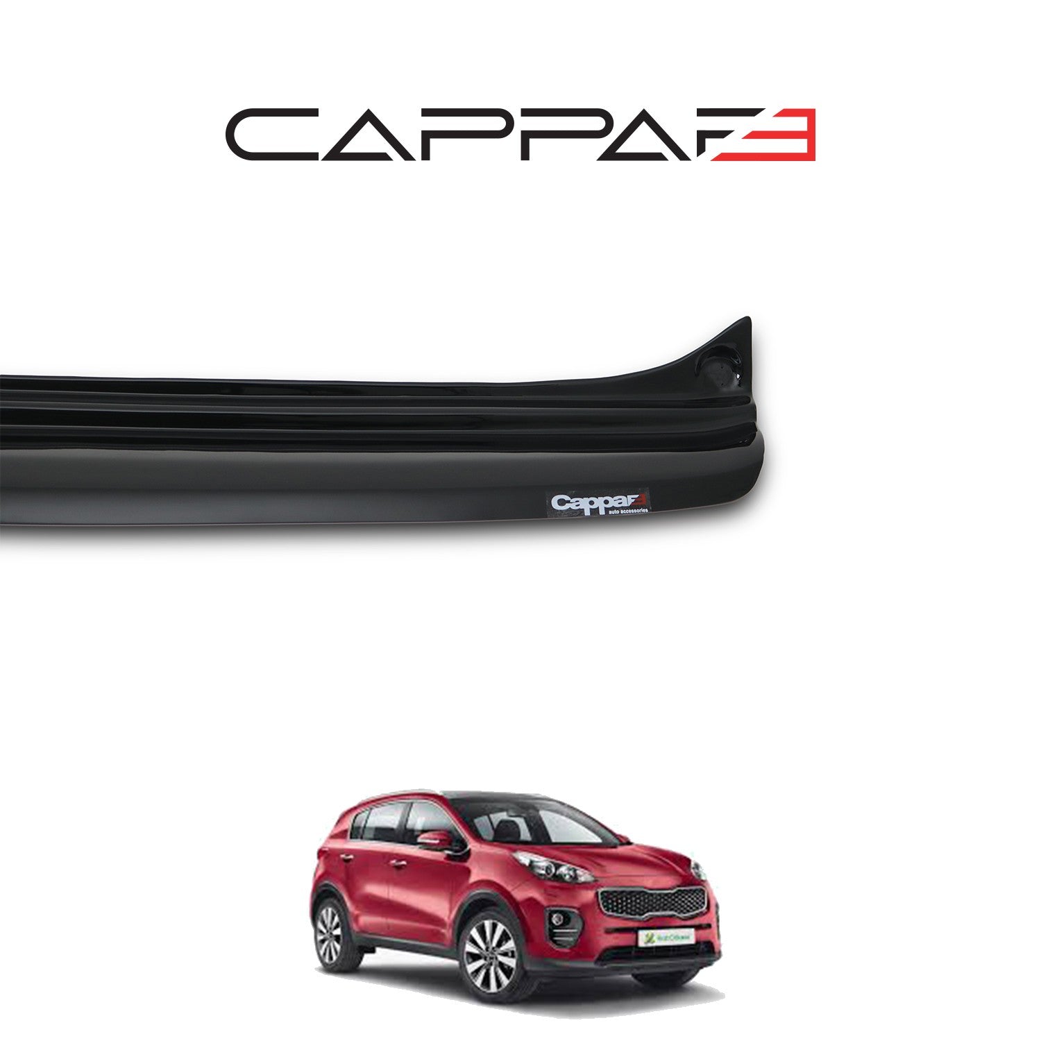 Kia Sportage 2019 - 2021 Rear Bumper Sill Protector Gloss
