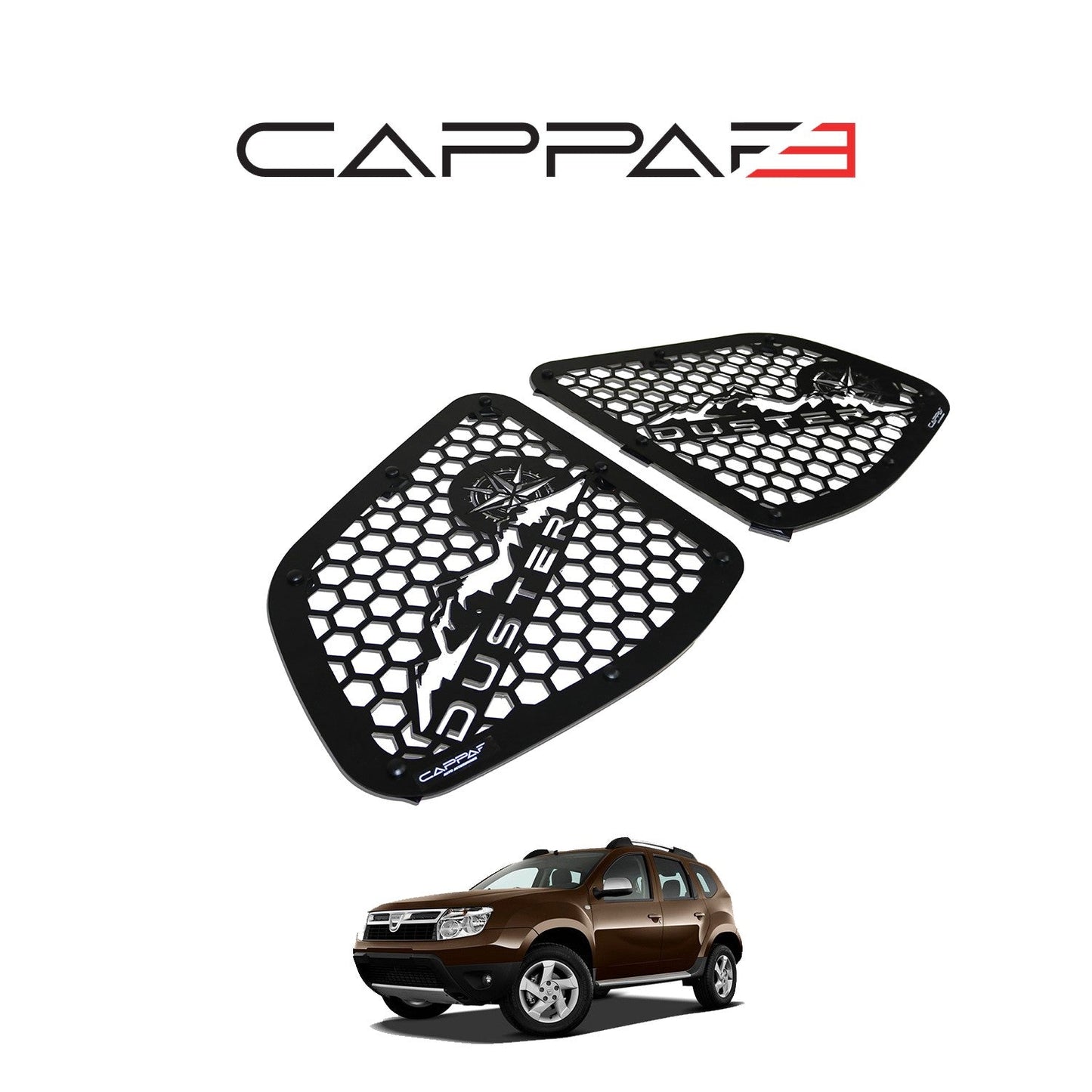 Dacia Duster 2010 - 2017 Metal Quarter Window 2pcs