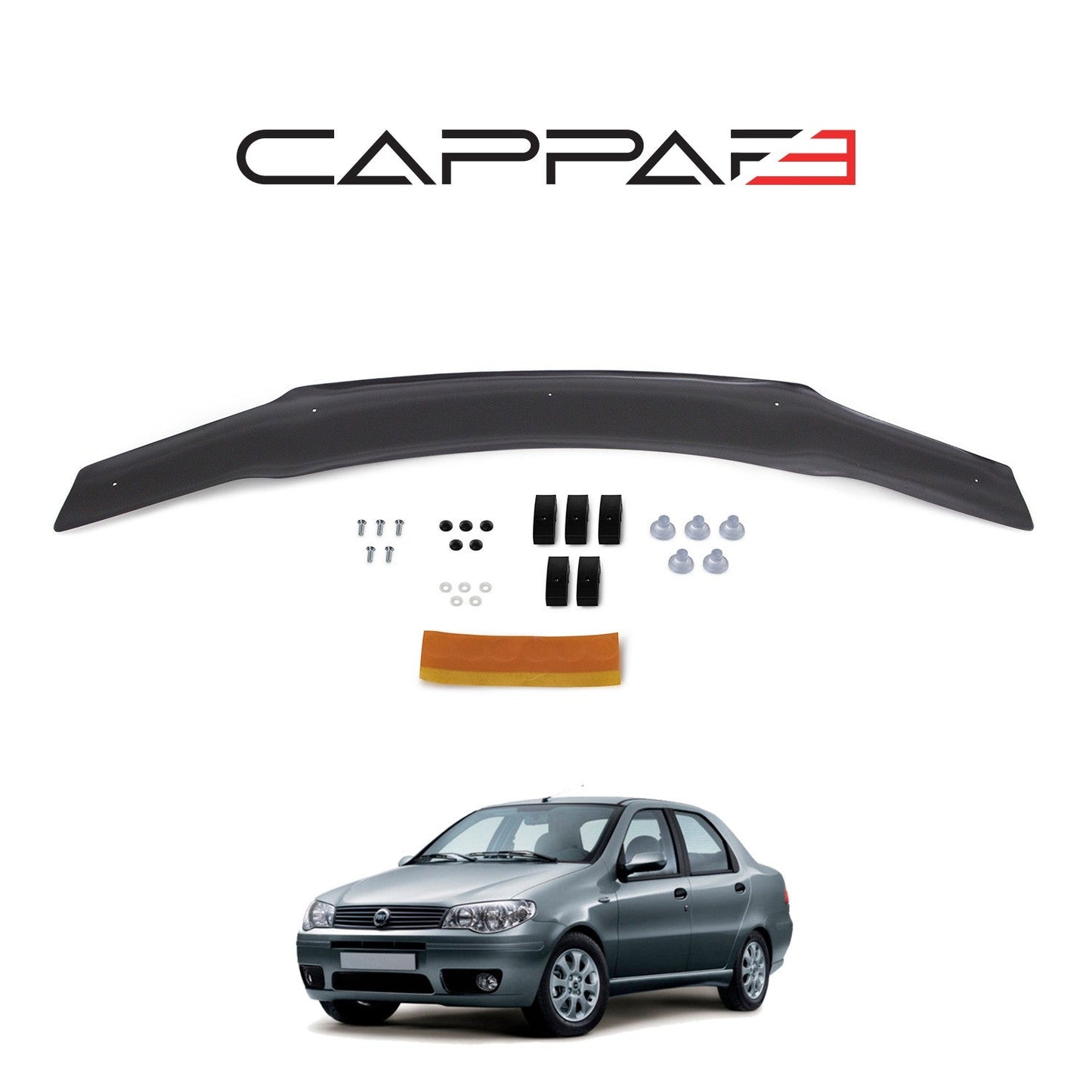Fiat Albea 2005 - 2012 Bonnet Deflector 3mm