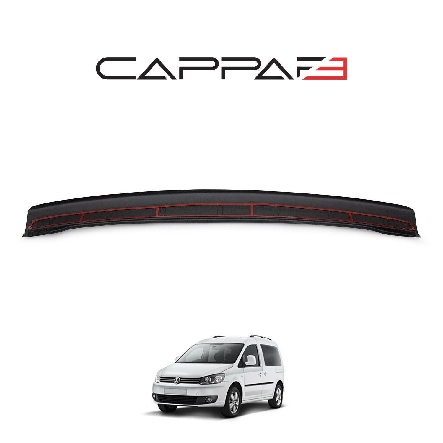 Volkswagen Caddy 2010 - 2015 Rear Bumper Sill Protector Gloss