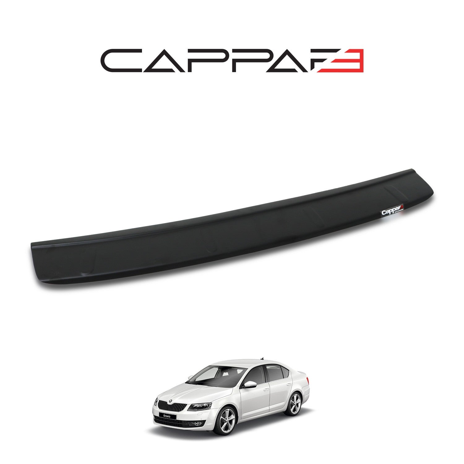 Skoda Octavia 2013 Onwards Rear Bumper Sill Protector Gloss