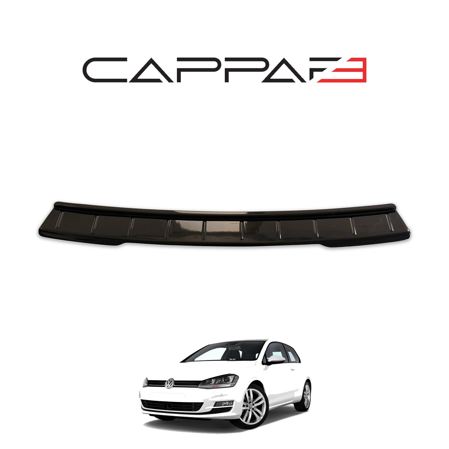 Volkswagen Golf 2013 - 2021 Rear Bumper Sill Protector Gloss