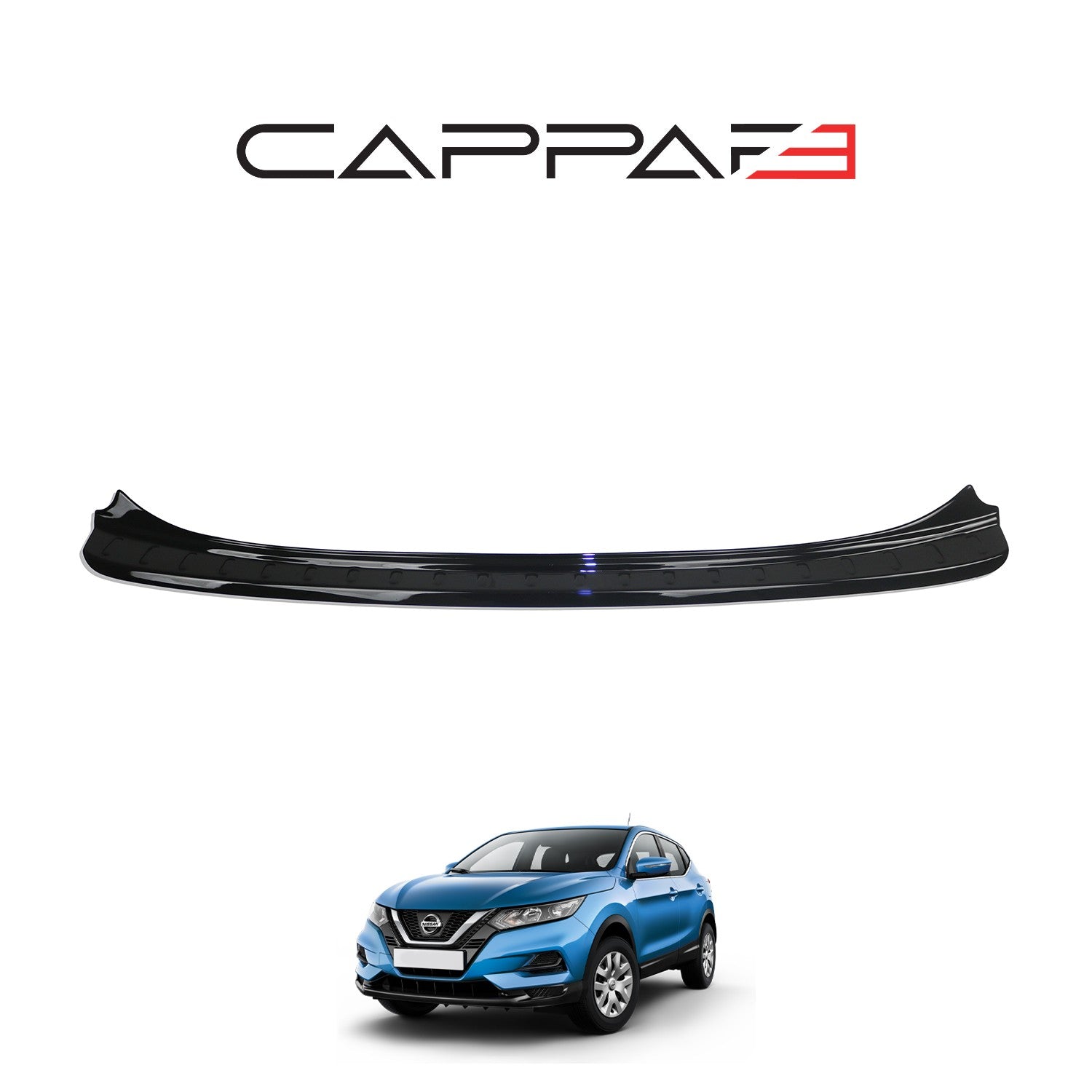 Nissan Qashqai 2021 Onwards Rear Bumper Sill Protector Gloss