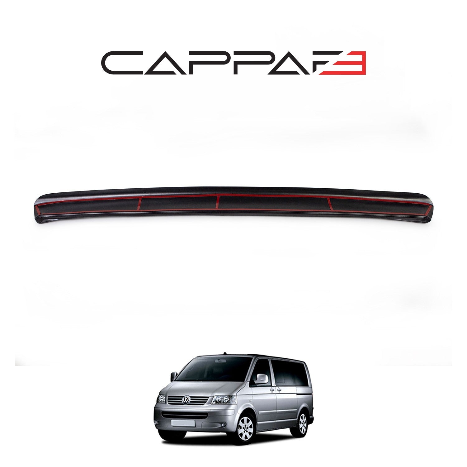 Volkswagen Transporter T5 2003 - 2009 Rear Bumper Sill Protector Matt