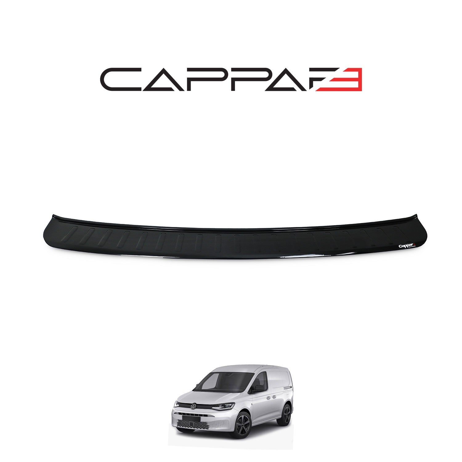 Volkswagen Caddy 2021 Onwards Rear Bumper Sill Protector Gloss