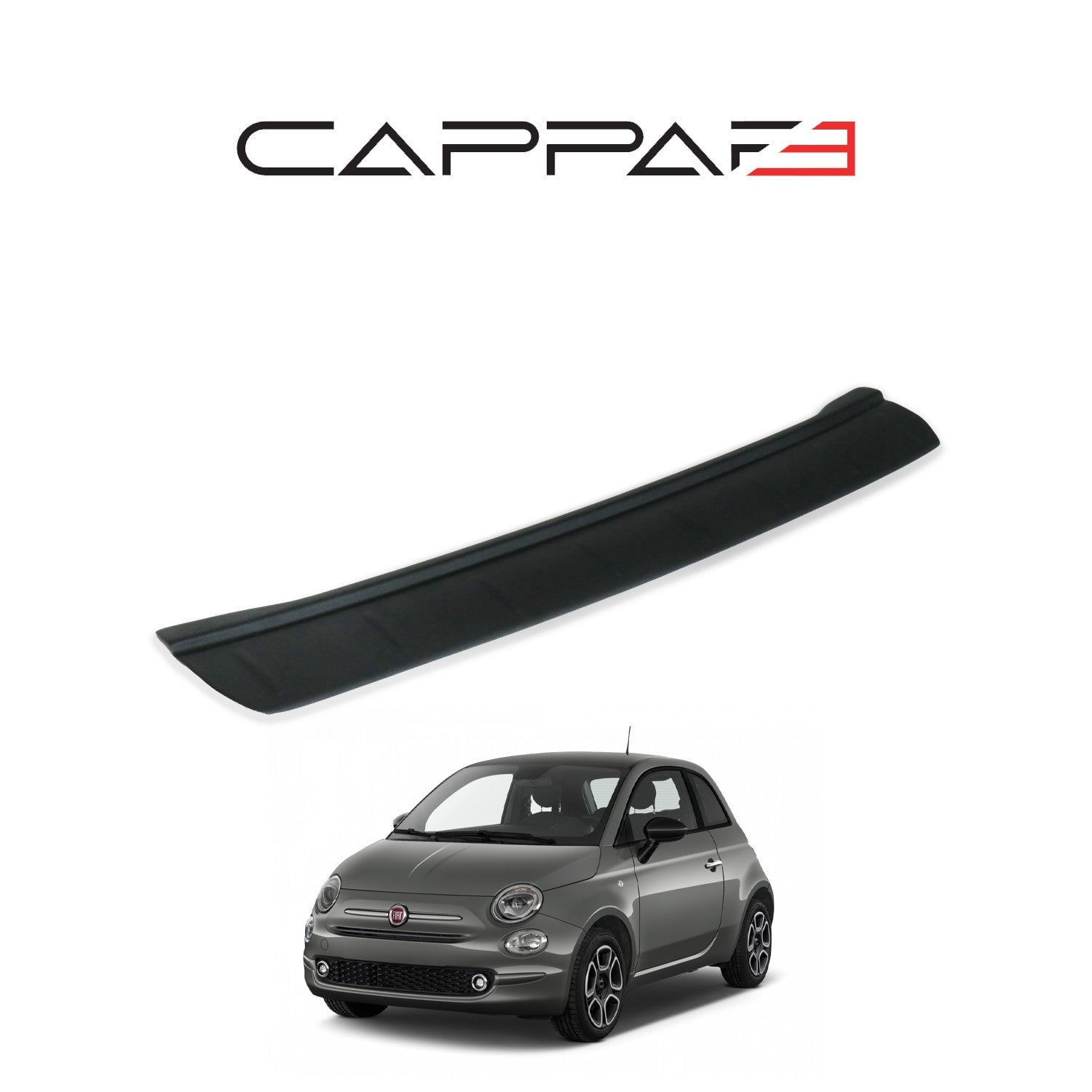 Fiat 500 2016 Onwards Rear Bumper Sill Protector Matt