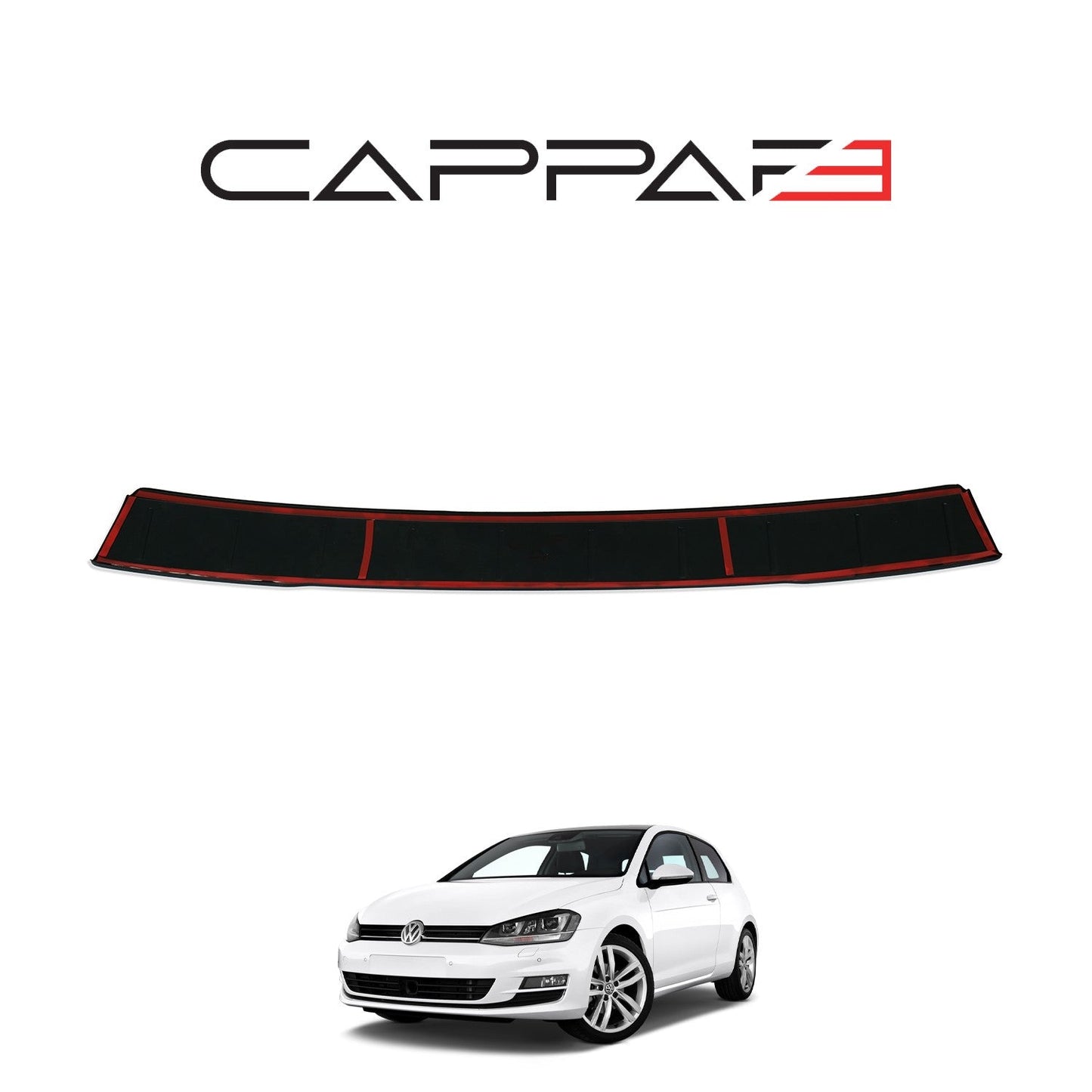 Volkswagen Golf 2013 - 2021 Rear Bumper Sill Protector Matt
