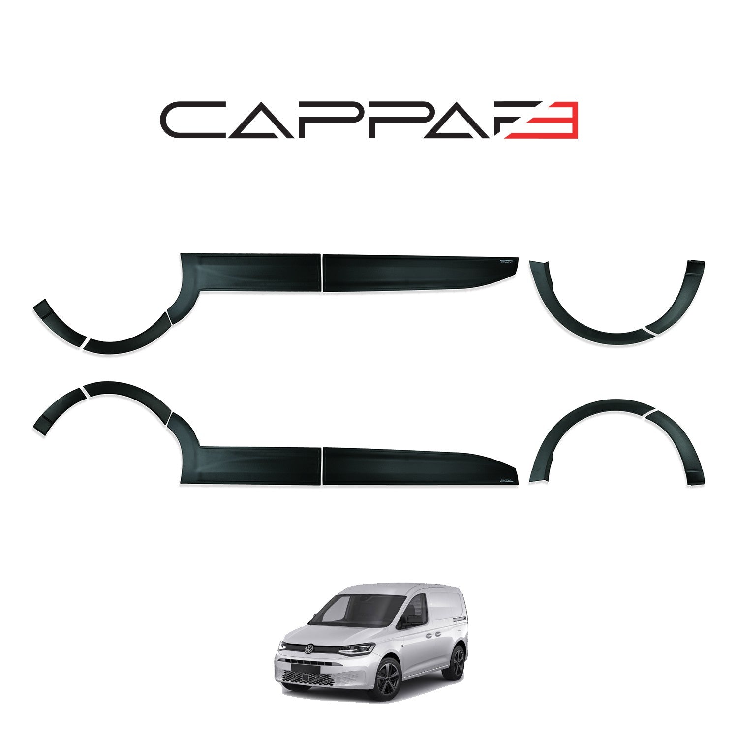 Volkswagen Caddy 2021 Onwards Fender Flares 12pcs