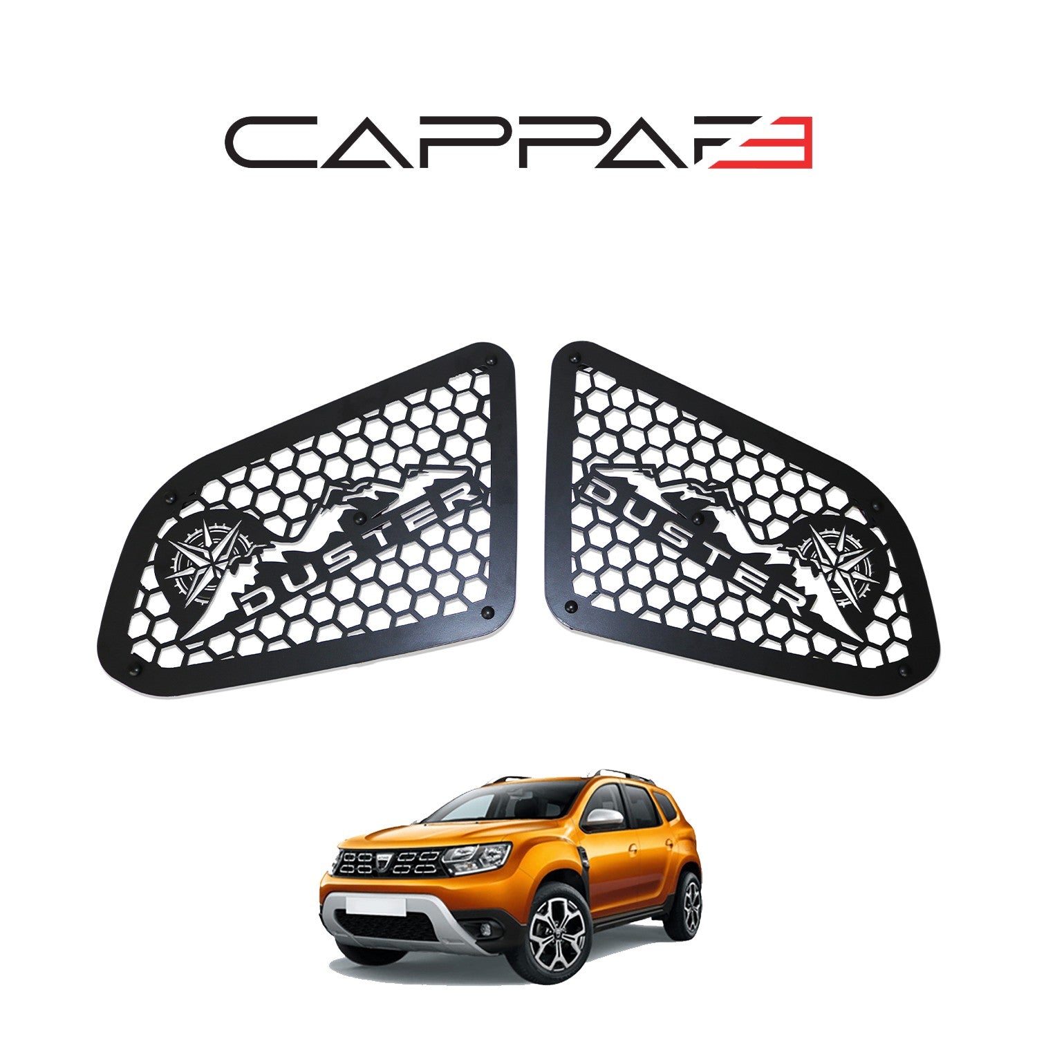 Dacia Duster 2018 - 2024 Metal Quarter Window 2pcs