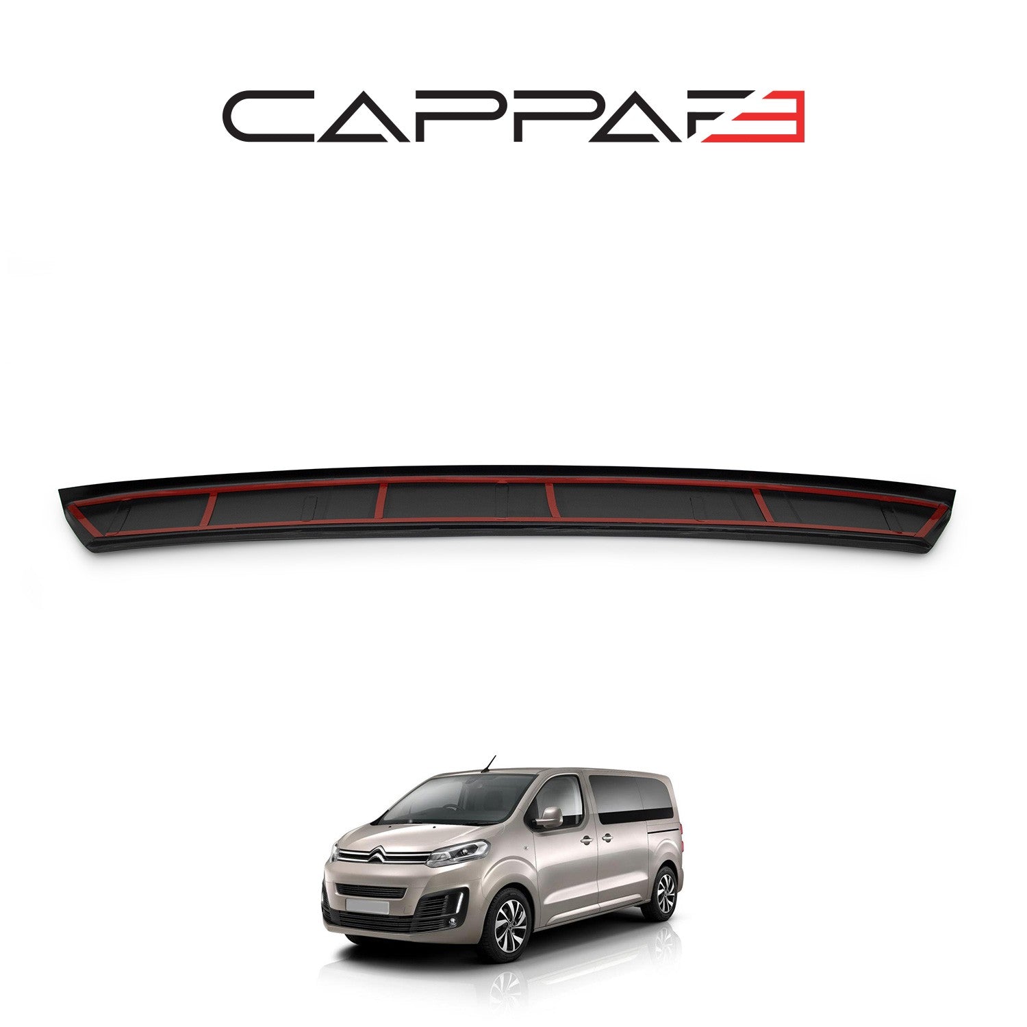 Citroen Jumpy 2017 Onwards Rear Bumper Sill Protector Gloss