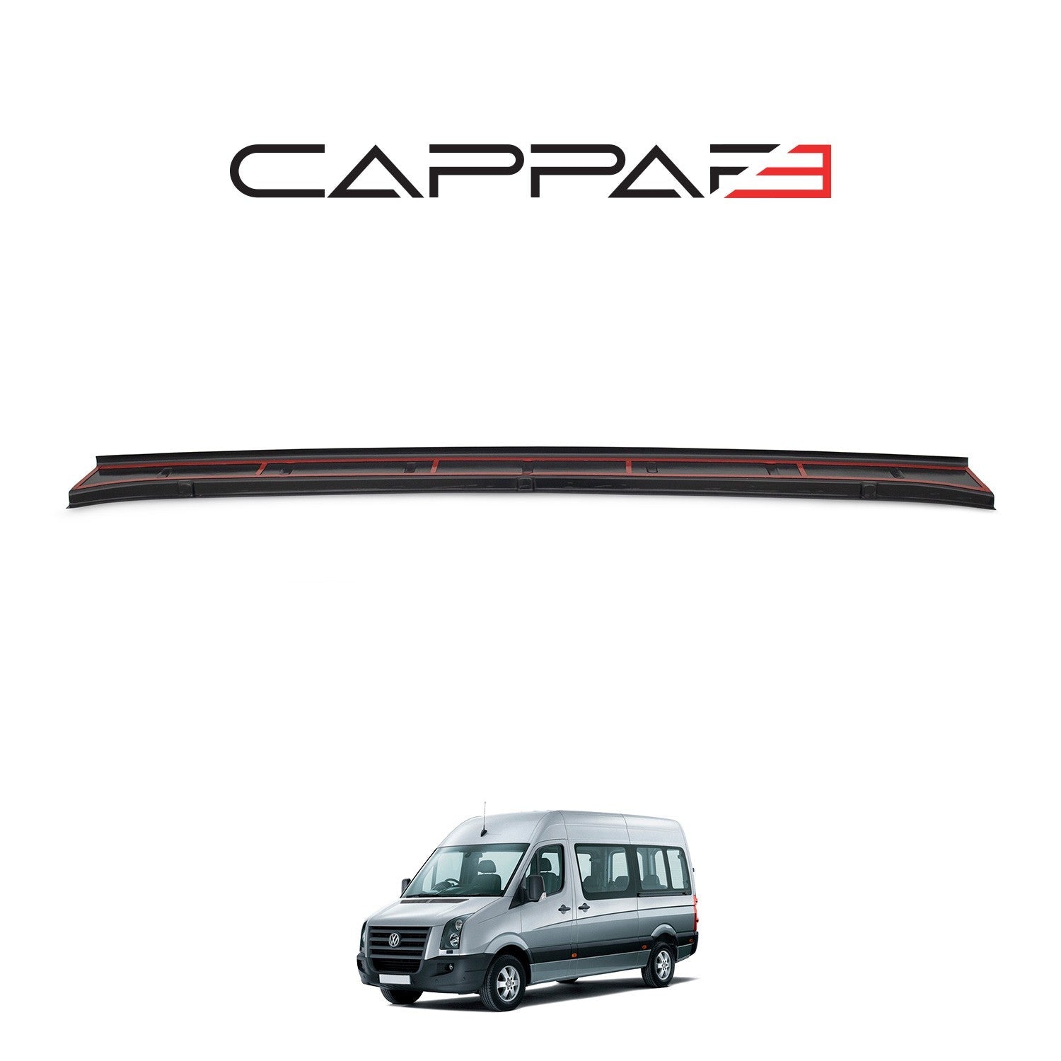 Volkswagen Crafter 2006 - 2012 Rear Bumper Sill Protector Gloss