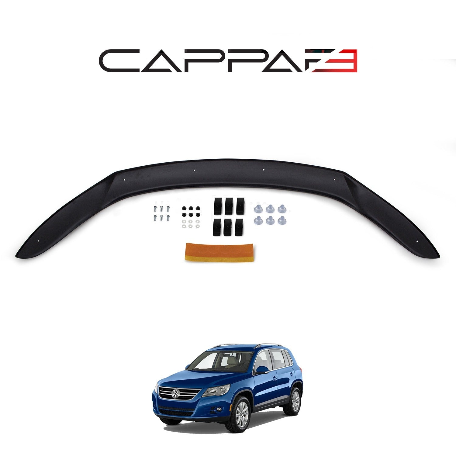 Volkswagen Tiguan 2008 - 2011 Bonnet Deflector 4mm