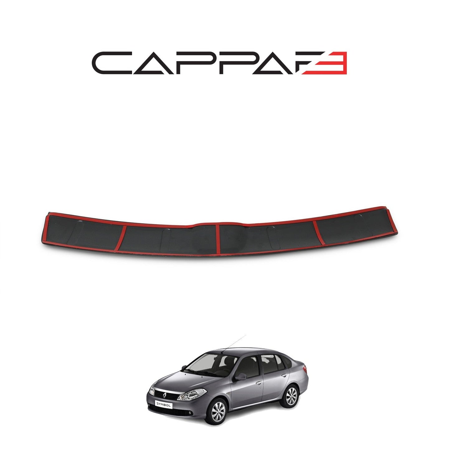 Renault Symbol 2009 - 2013 Rear Bumper Sill Protector Gloss