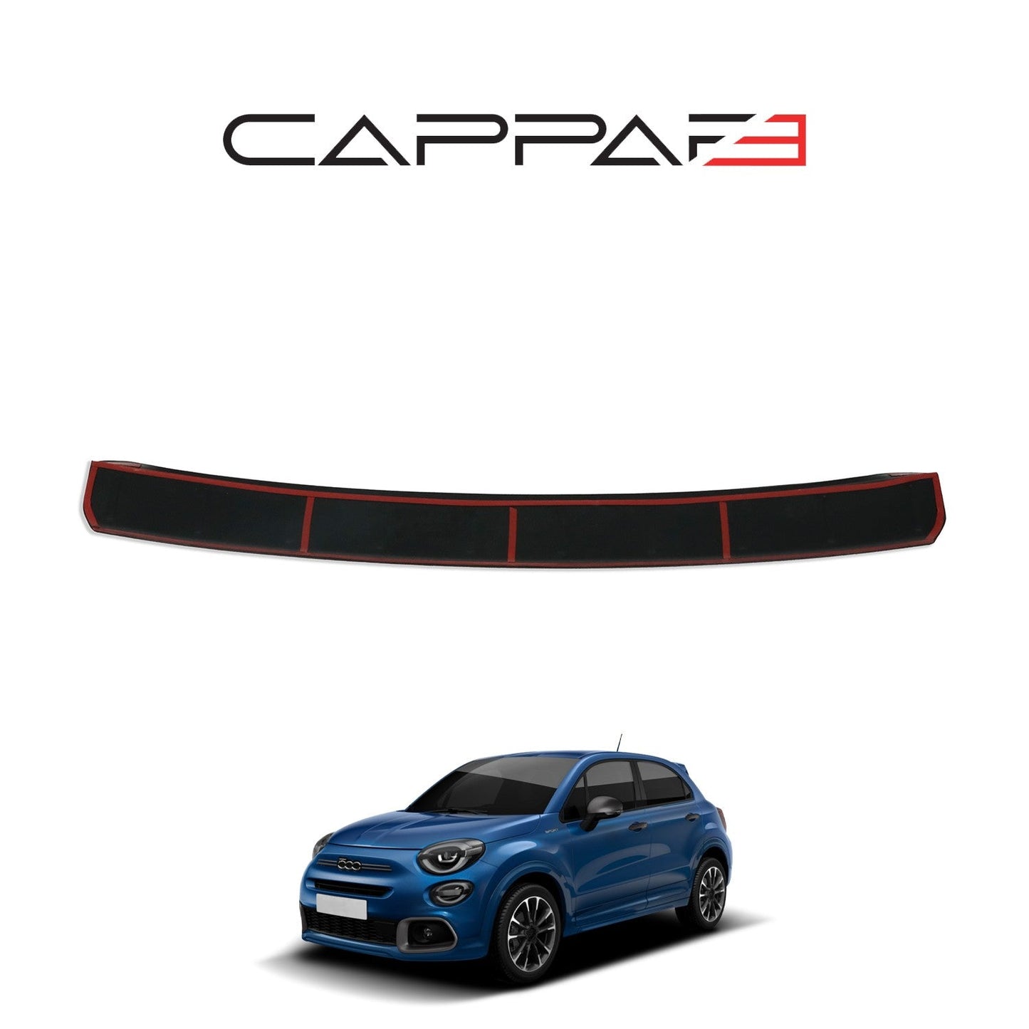Fiat 500X Sport 2020 Onwards Rear Bumper Sill Protector Matt