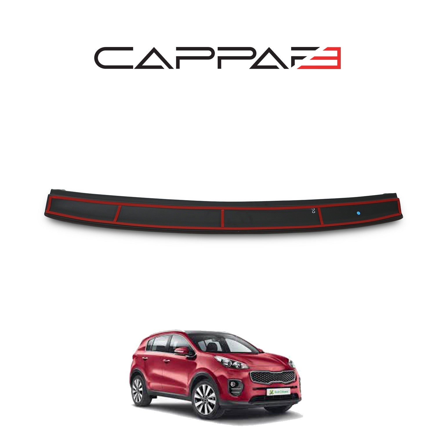 Kia Sportage 2019 - 2021 Rear Bumper Sill Protector Gloss