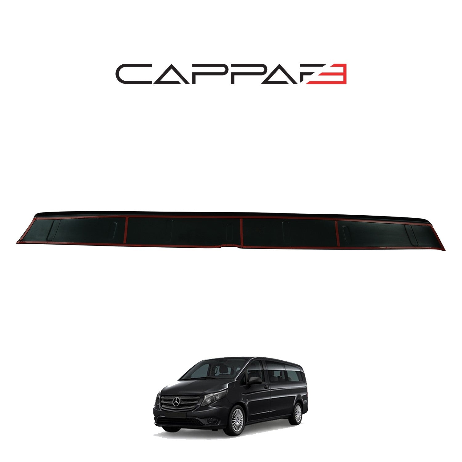 Mercedes Vito 2015 - 2020 Rear Bumper Sill Protector Matt