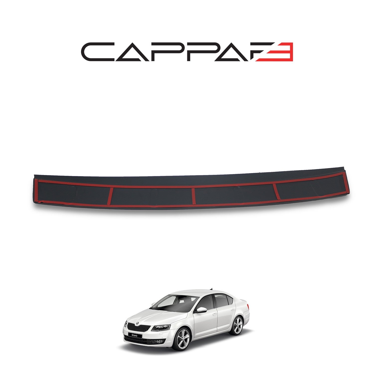Skoda Octavia 2013 Onwards Rear Bumper Sill Protector Matt